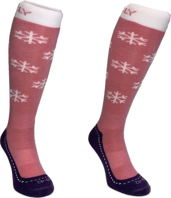 Hingly Chaussettes de ski de neige Rose 35-38