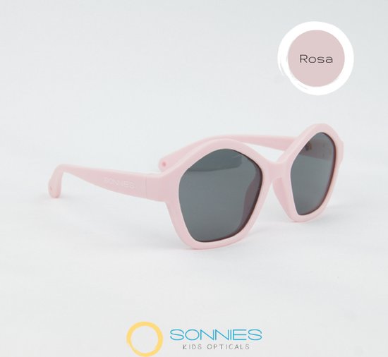 Sonnies - Kinderzonnebril Milano Rosa - Leeftijd 3-5 jaar - gepolariseerde glazen voorzien van UV400 bescherming - lichtgewicht frame - buigzaam en flexibel - jongens en meisjes - kinder zonnebril - kleur roze van Sonnies — afbeelding 2