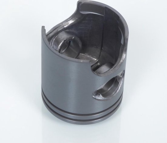 Piston P2R, cylindre métallique, avec rainures en bas.