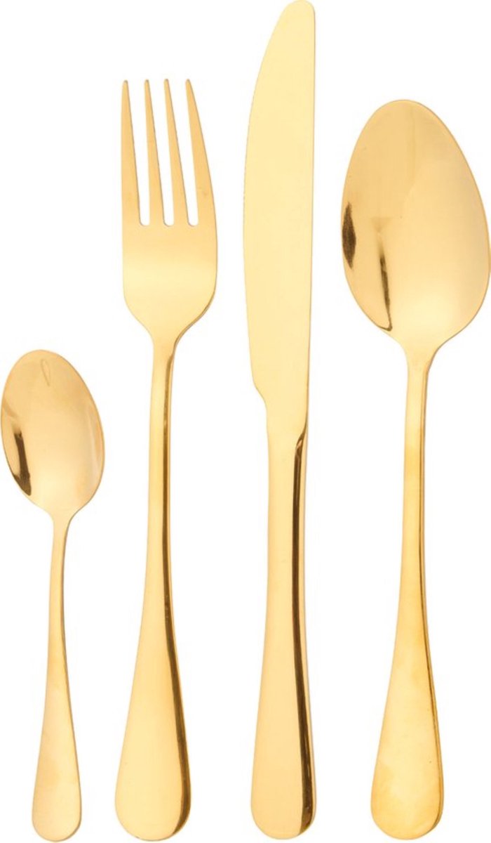 Cherchie - Bestekset - 24-delig - Goud - Voor 6 personen
