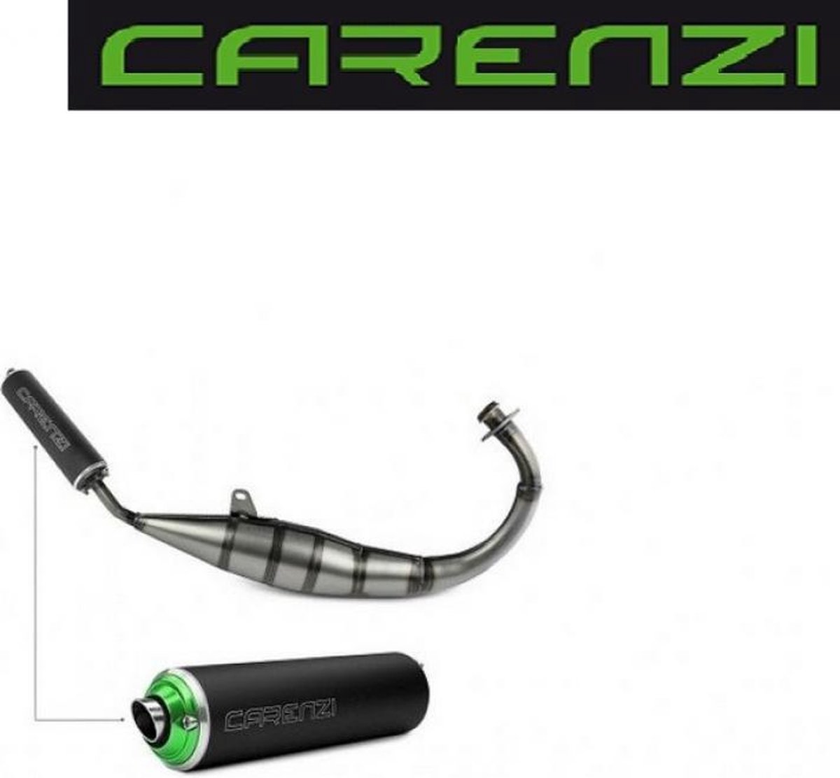 carenzi uitlaatdemper voor derbi 50 senda 210687011 / daemon evo motorfiets (laag) nieuw