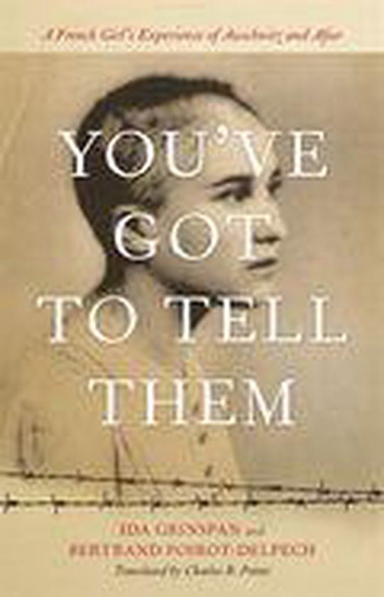 Boekcover van 'You've Got to Tell Them' met een portret van een jonge vrouw en prikkeldraad.
