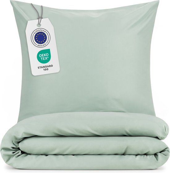 Blumtal Dekbedovertrek met Kussensloop - Anti-Allergisch - Tegen huisstofmijt - 200 x 220 cm - 2 Kussenslopen 40 x 80 cm - Grijs
