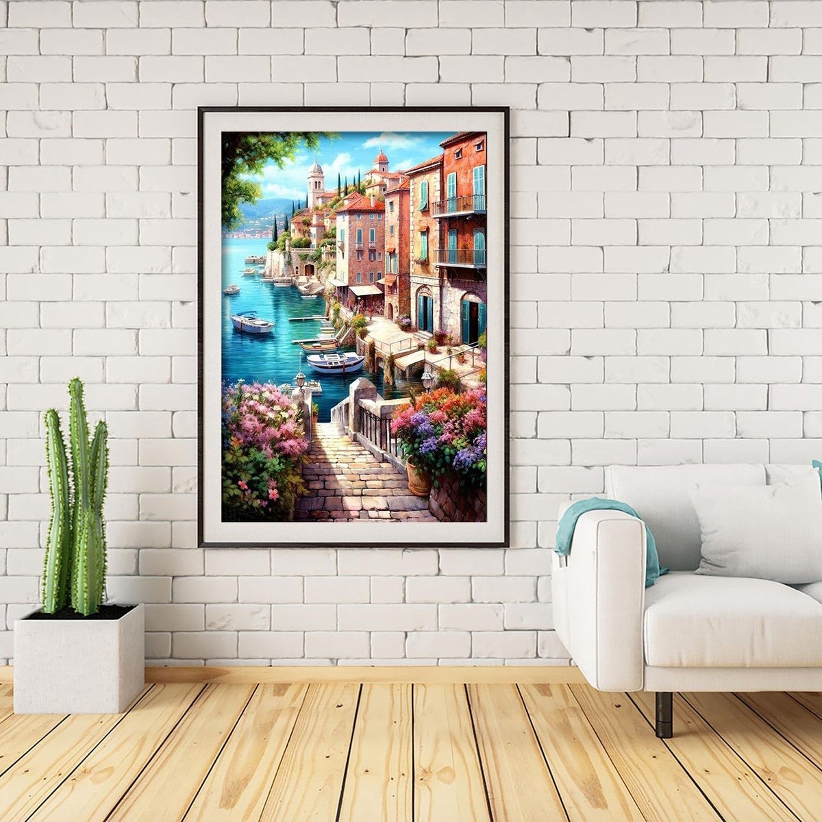 BOTC Diamond Painting Volwassenen - Diamond Painting Kinderen - Diamond Painting Pakket Volledig - 30x40CM - Seaside — afbeelding 2