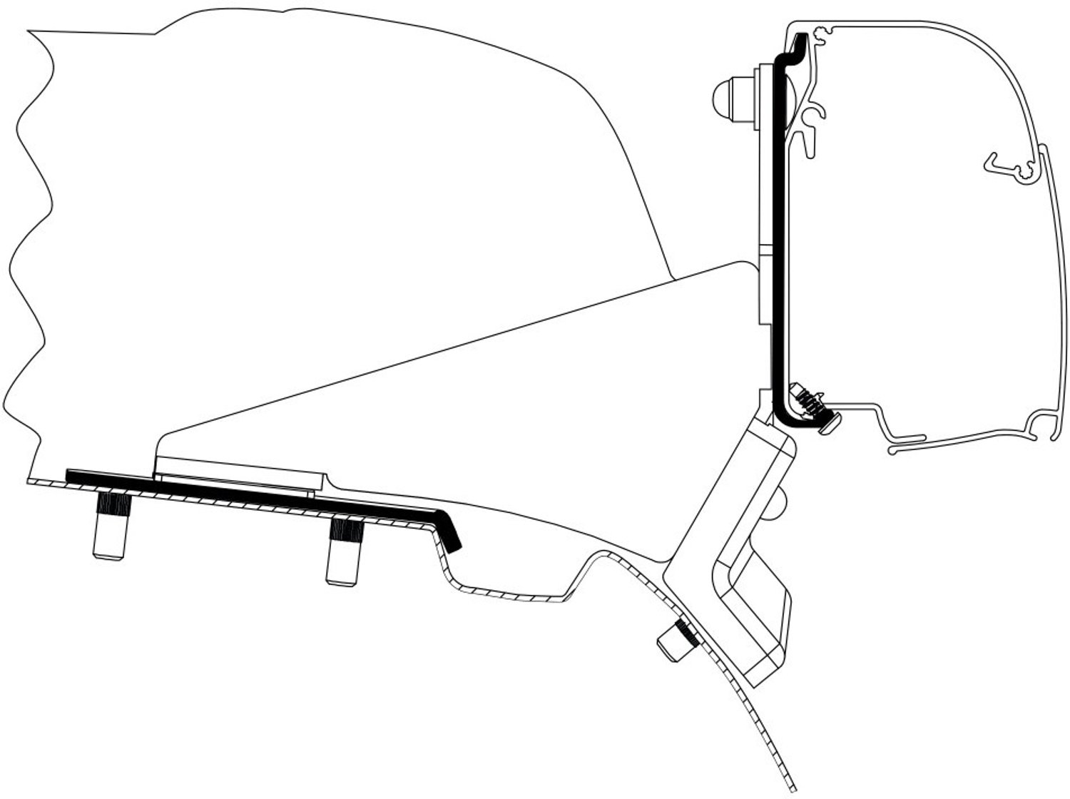 Thule Mercedes Vito/V-Class Lift Roof Adapter 4200