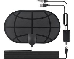 Mini Ultra Dunne Digitale TV Antenne 80 Miles Range Signaal Versterker HDTV DVB-T2 Antenne met 9. 8ft Coax Kabel - beste kwaliteit en ontvangst .