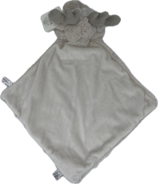 Knuffeldoekje baby en peuter - Kraamcadeau - Knuffeldoek met eland als dierenvriendje - Vierkant 30x30 cm - Beige - Knuffelzacht van Froggit — afbeelding 2