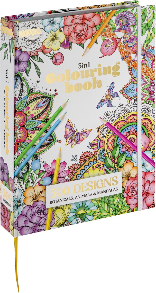 Luxe Kleurboek Voor Volwassenen - 300 Kleurplaten - Formaat A4 - Thema’s in Botanisch, Dieren & Mandala - volwassen kleurboek - Tekenen & Kleuren - Perfect voor Volwassenen - Joya Creative — afbeelding 11