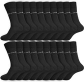 Pierre Cardin® - Herensokken Katoen - Normale Sokken - Multi Pack - 20 Paar - Maat 40/46 - Zwart