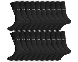 Pierre Cardin® - Herensokken Katoen - Normale Sokken - Multi Pack - 20 Paar - Maat 40/46 - Zwart