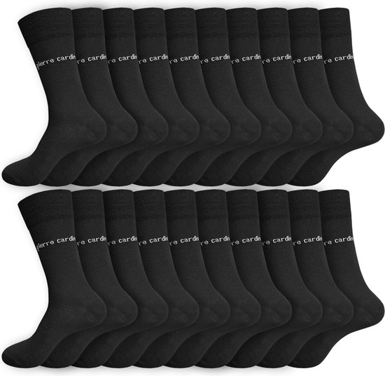 Pierre Cardin® - Herensokken Katoen - Normale Sokken - Multi Pack - 20 Paar - Maat 40/46 - Zwart