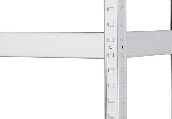 Floordirekt Rocky Roosterrek, metalen rek, draagkracht ca. 50 kg per plank, multifunctioneel opbergsysteem, verkrijgbaar in twee kleuren en verschillende maten (55 x 35 x 110 cm, wit