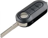 Knaak 3-Knops Klapsleutel Behuizing - Geschikt voor Fiat - Sleutelbehuizing - Autosleutel - Zwart