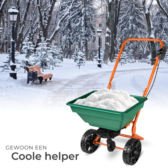 tectake® Strooiwagen - Verstelbaar - Inhoud 25L - Zoutstrooier - Geschikt voor zout, zaaigoed, grit, zand en mest van Tectake — afbeelding 3