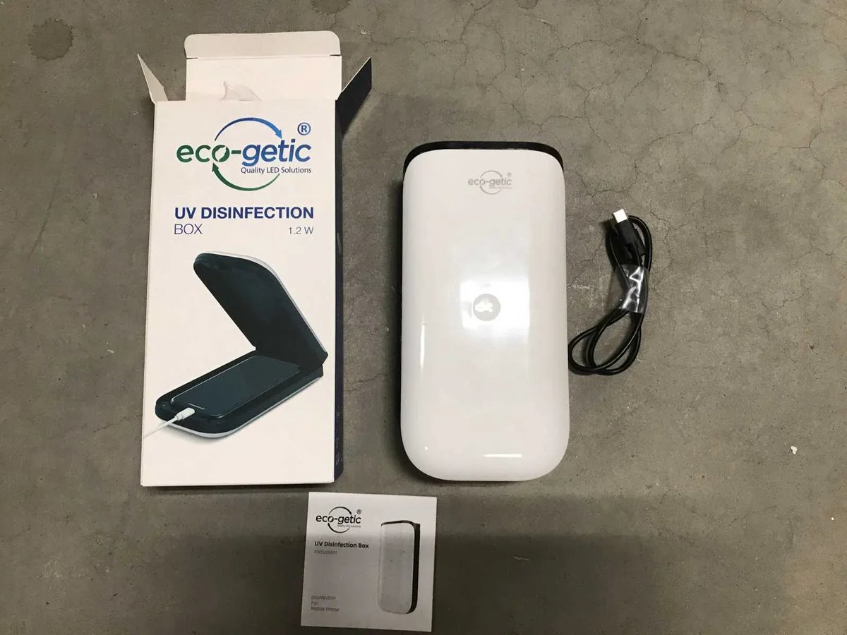 Eco-getic - 1.2w - uv disinfection box - Telefoon desinfecteer doos