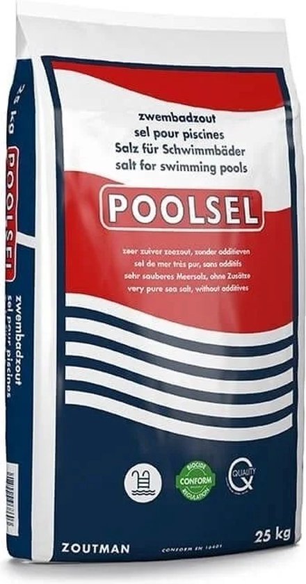 Zwembadzout - voor aanmaak chloor via elektrolyse - 25 kg - geschikt voor Intex