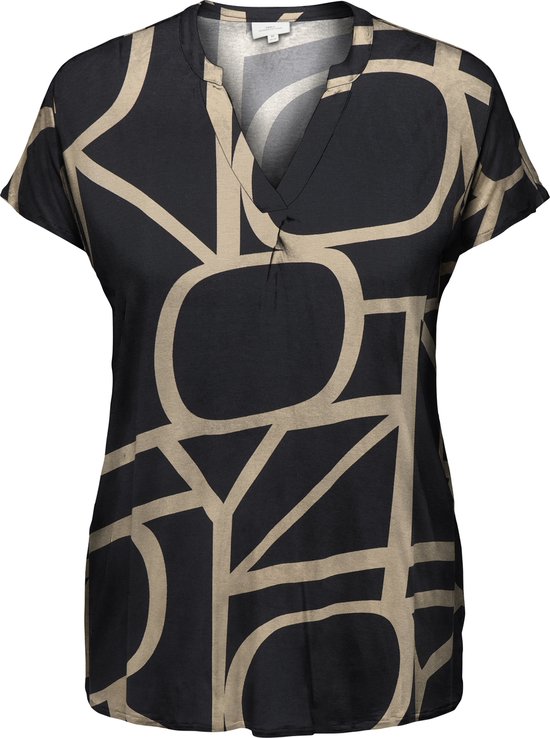 ONLY CARMAKOMA - CARFYRLA LIFE CAP V-NECK TOP JRS - Dames - Blouses