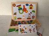 2-in-1 magnetisch whiteboard / krijtbord ,Tekenbord Educatief 30 x 23 cm | Magnetische Onderdelen Boerderij Dieren Knutselartikelen Peuter Tafel Bord Board