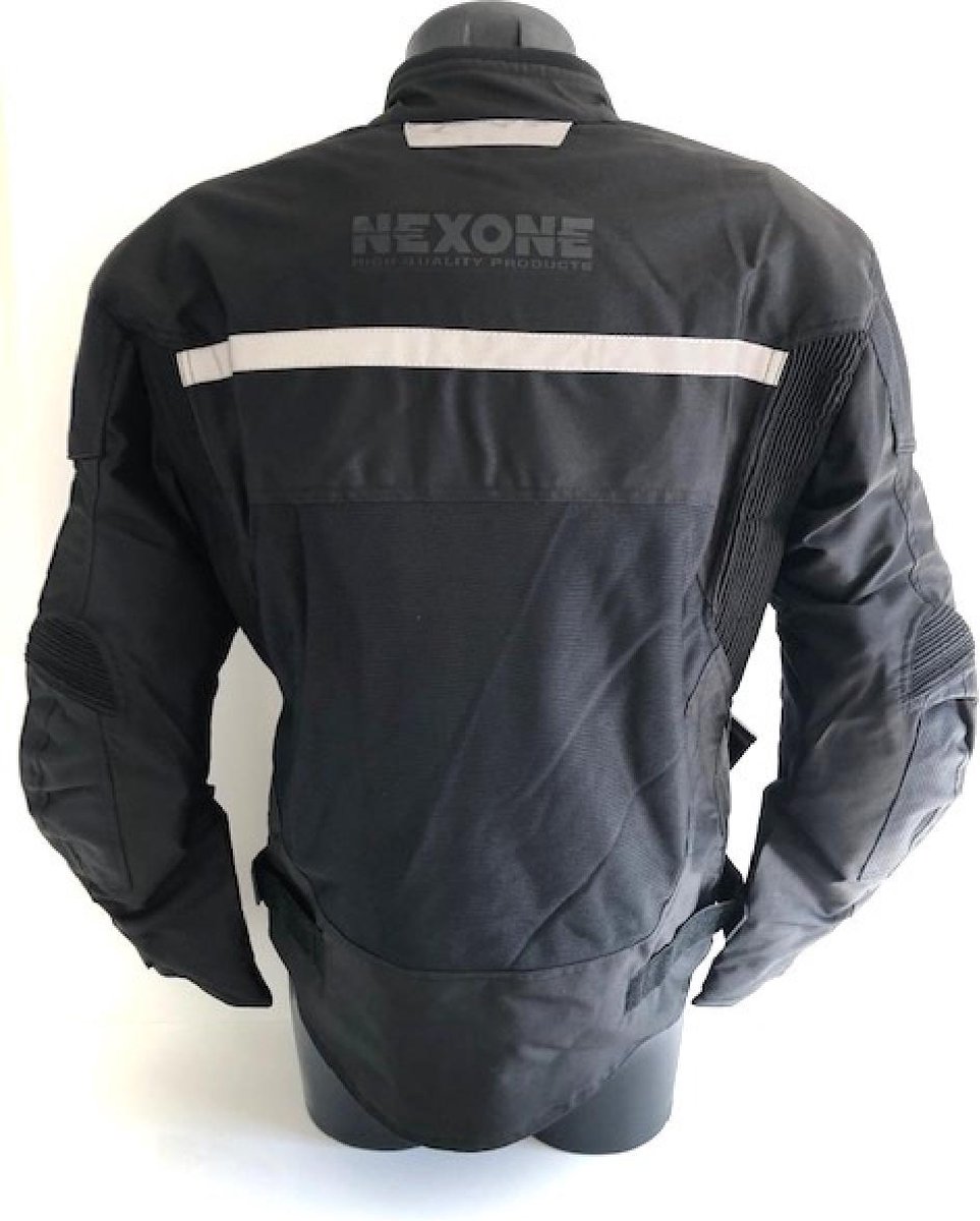 Blouson pour moto route Nexone Flavio taille M noir protection dorsale homologué CE