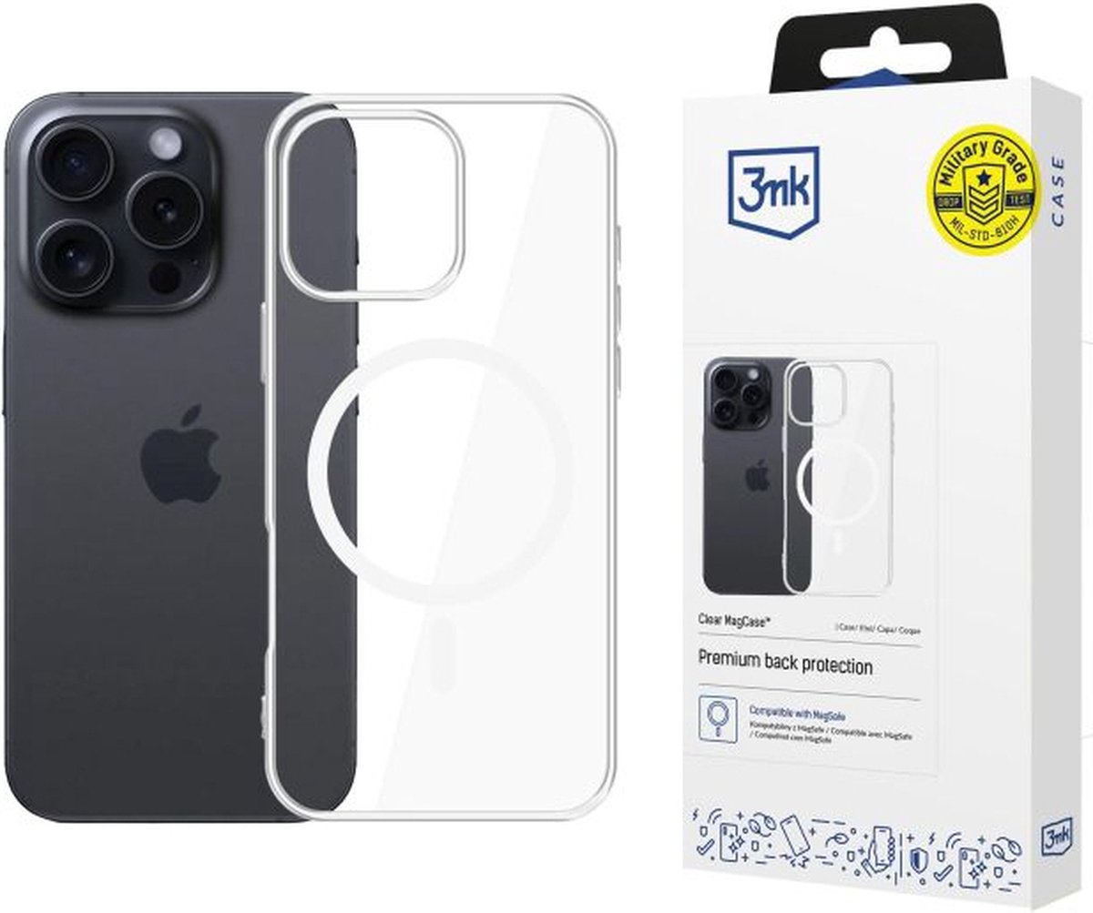 3Mk Clear Magcase Iphone 16 Pro Max Hoesje Telefoonbescherming Met Magnetische