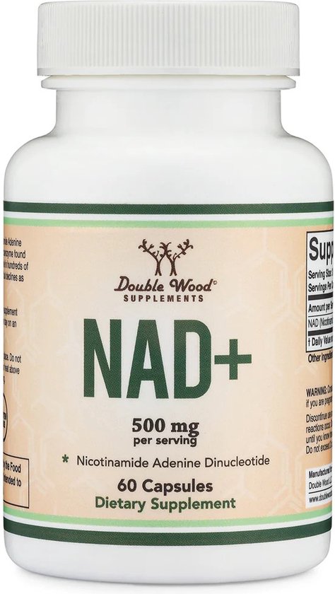 Double Wood NAD+ | 60 vegan capsules | 250 mg per capsule | supplement