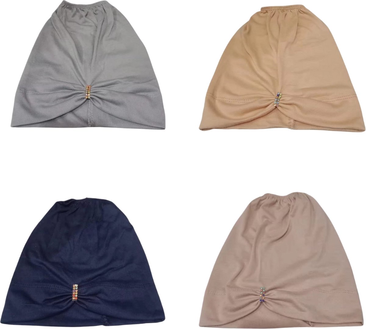 Ibramani – Multicolor Pack - Jannita Pailletten Inner Hijab – Muts – Hoofddeksel - Hoofddoek - Tulband – Haarband – Tulband Cap – Head wrap - Damesmutsen – Hoofdwear - Ramadan - Ied ul Fitr - Suikerfeest