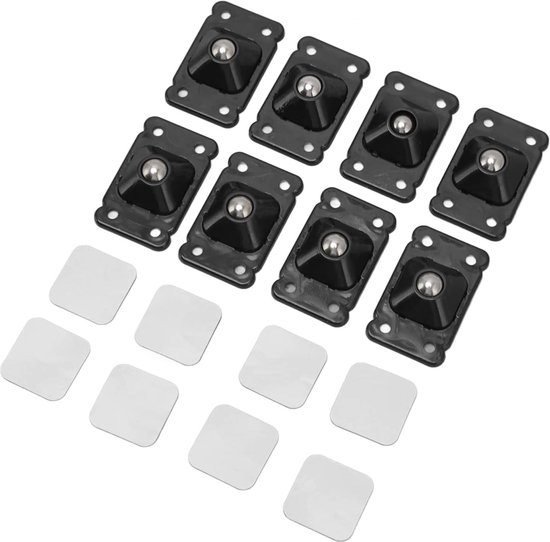 8 STUKS Zelfklevende Zwenkwielen - Mini Meubels Opbergdoos - 360 Graden