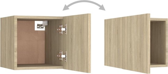 VidaXL Tv-wandmeubel 60x30x30 cm bewerkt hout sonoma eikenkleurig