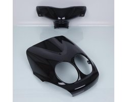 Kit carénage P2R pour scooter Yamaha 50 Neos 2008 à 2010 noir brillant 7 pièces