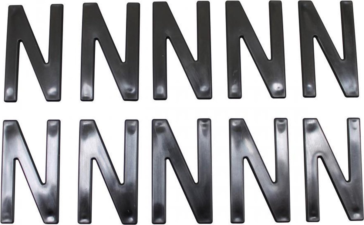 Lettre N pour plaque d'immatriculation Tiflex H45mm Neuf pour moto
