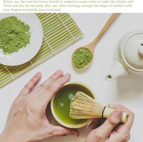 Matcha Garde Set Keramische Matcha Whisk Herbruikbare Matcha Set Elegante Matcha Kit Inclusief Matcha Bowl met Tuit, Matcha Garde Houder, Bamboe Garde en Bamboe Schep voor TheeliefhebbersMatcha Garde