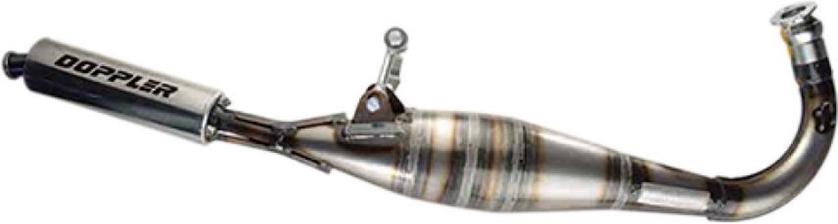 doppler uitlaatdemper voor peugeot bromfiets 50 103 mvl er1 / 301-d chroom demper nieuw