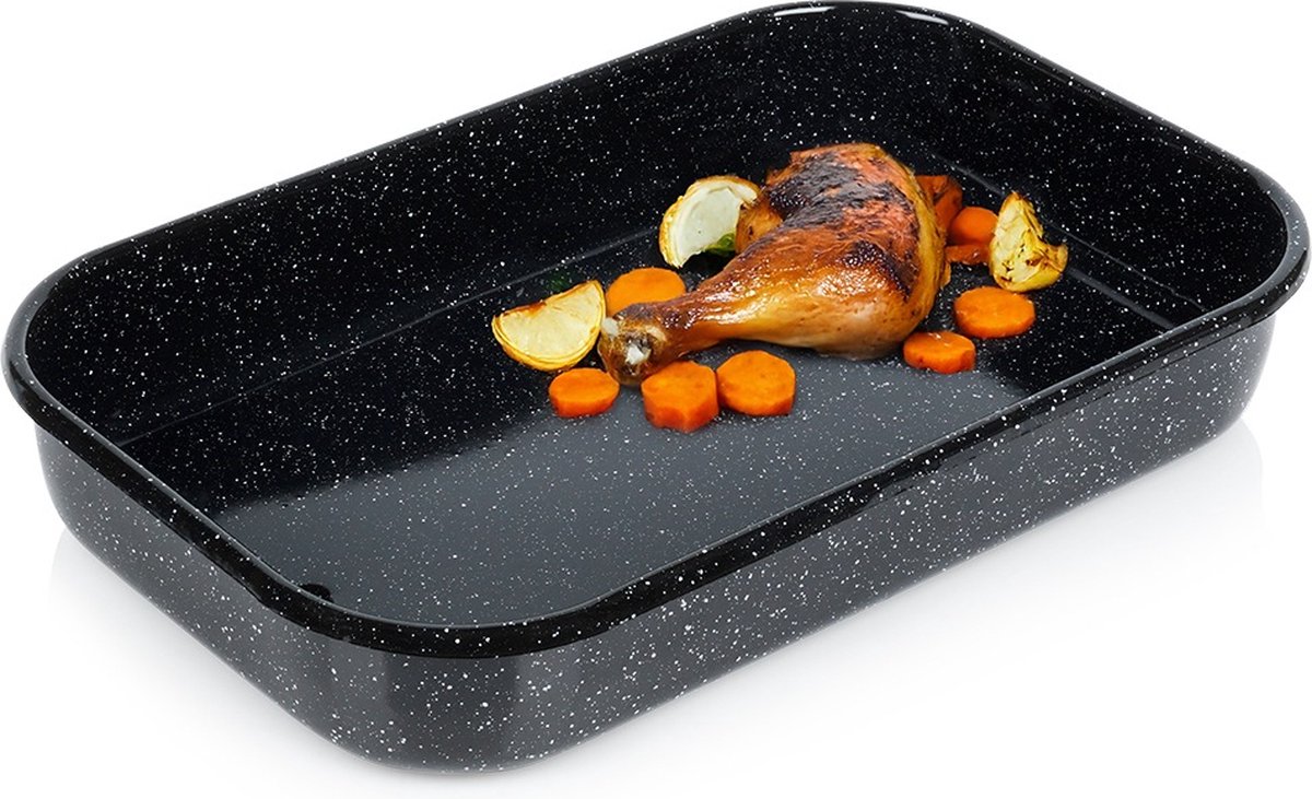 Bol.com Braadslede Geëmailleerd Rechthoekige 6 l, 42x27x7 cm - Ovenschaal - Braadpan aanbieding