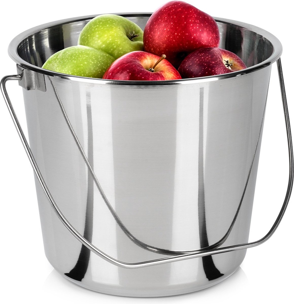Goedkoopste Emmer voor Voedsel Roestvrij Staal 8 l - Voedselemmer - Keukenemmer - Melkemmer