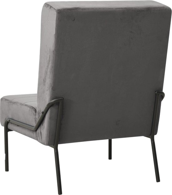 vidaXL Fauteuil relax en velours gris foncé 65x79x87 cm Fauteuil relax - Fauteuil de salon - Fauteuils - Meubles en velours - Couleurs foncées