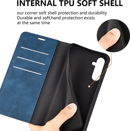 Coque pour Samsung Galaxy A16 - MobyDefend Luxe Wallet Bookcase (fermeture magnétique) - Rouge - Étui pour téléphone portable - Étui de téléphone Convient pour : Samsung Galaxy A16