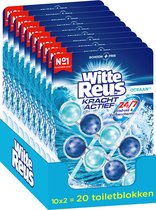 Witte Reus Kracht Actief Toiletblok - Oceaan - WC Blokjes Voordeelverpakking - 20 stuks