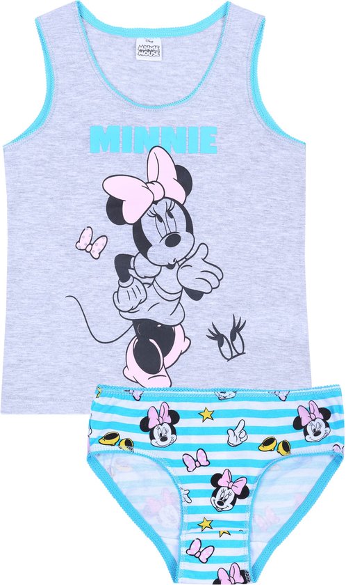 Gilet + culotte sous-vêtement gris bleu Minnie Mouse DISNEY