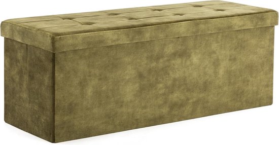 Moderne fluwelen opbergpoef met flip-top bank,woonkamer voetsteun kruk voor slaapkamer hal,rechthoekige getufte slaapkamer poef met flip-top-zwart 60x40x45cm (24x16x18inch