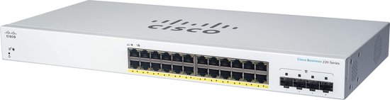 Cisco CBS220-24T-4G Géré L2 Gigabit Ethernet (10/100/1000) 1U Blanc