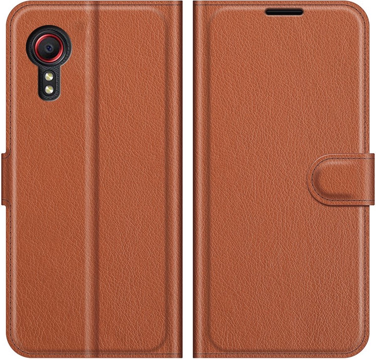 Coverup Hoesje - Geschikt voor Samsung Galaxy Xcover 5 Hoesje - Coverup Book Case - Bruin