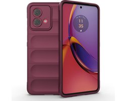 Coverup Hoesje - Geschikt voor Motorola Moto G84 Hoesje - Coverup Hands-On Rugged Back Cover - Bordeaux