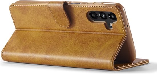 LC.IMEEKE Hoesje - Geschikt voor Samsung Galaxy A15 Hoesje - LC.IMEEKE Luxe Book Case - Bruin