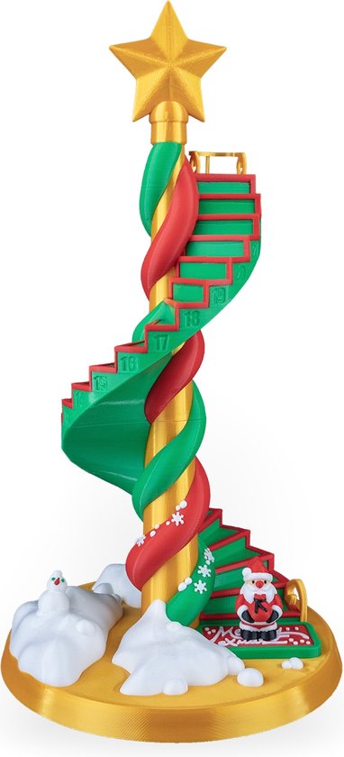 Step By Step aftelkalender kerst kerstman