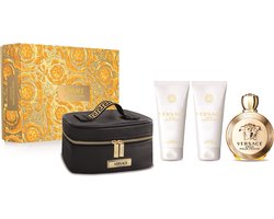 Versace Eros pour Femme Giftset - 100 ml eau de parfum spray + 100 ml showergel + 100 ml bodylotion + toilettas - cadeauset voor dames