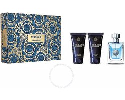 Versace pour Homme Giftset - 50 ml eau de toilette spray + 50 ml showergel + 50 ml aftershave balm - cadeauset voor heren