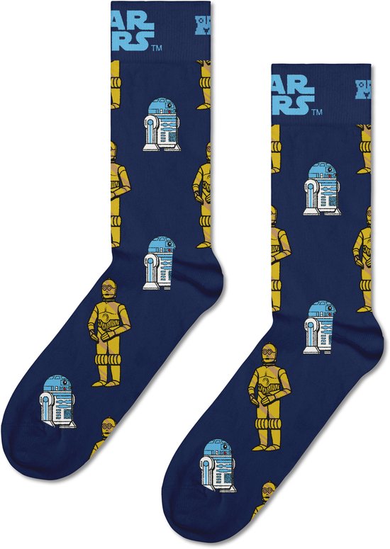 Happy Socks 1paar sokken - Heren & Dames - Maat 41-46 - Star Wars Special Edition - R2-D2 & C-3PO