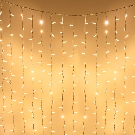 Bigzom Kunstklimoplichtsnoer, 2 x 2 m, klimoplichtketting binnen met 8 modi, 10 haken, IP65, voor decoratie van de kamer, bruiloftsfeesten