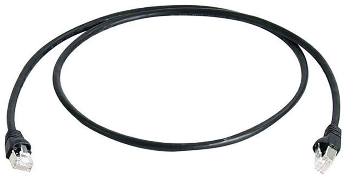 Image of Telegärtner 100009134 RJ45 Netwerkkabel, patchkabel CAT 6A S/FTP 15.00 m Zwart Vlambestendig 15 m