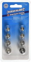 Silverline Centreerpuntenset - Chroom Geplateerd - 8-delig - Ø 6 t/m 12 mm